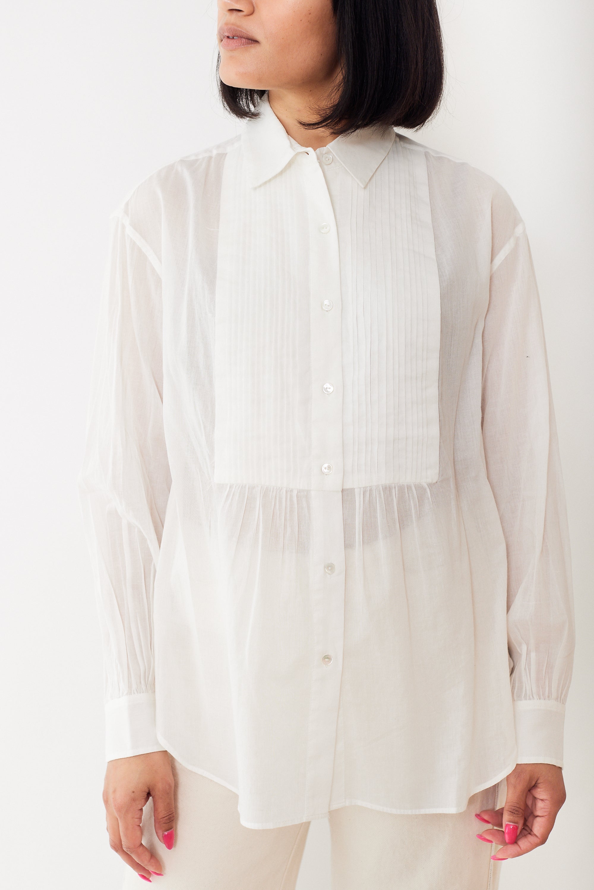 Nili Lotan Daniel Voile Tuxedo Shirt