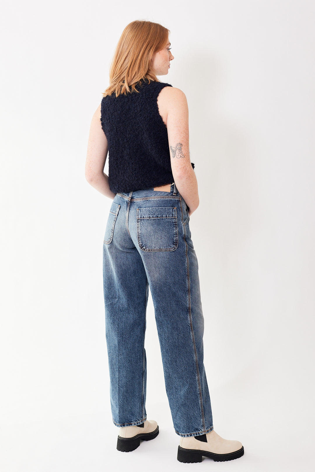 Back of 6397 Oversized Trouser Jean on a model