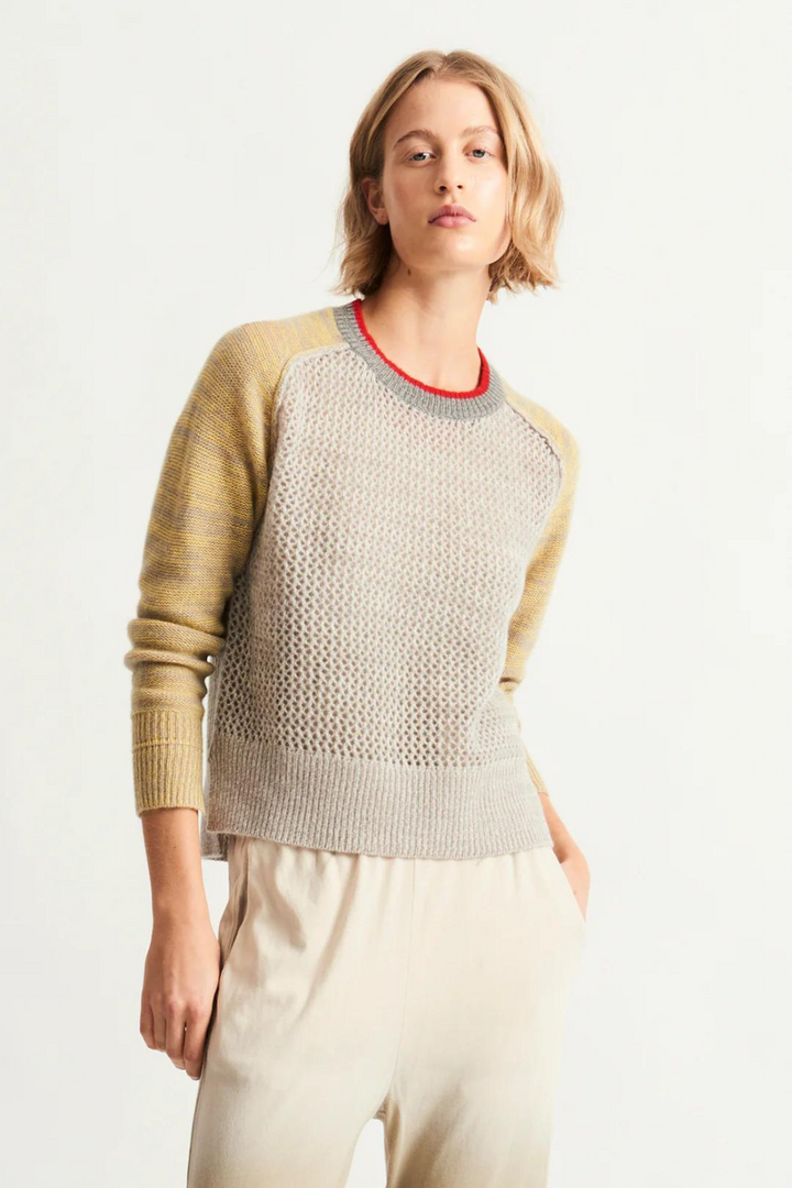 Model wearing Raquel Allegra Lilith Sweater front view