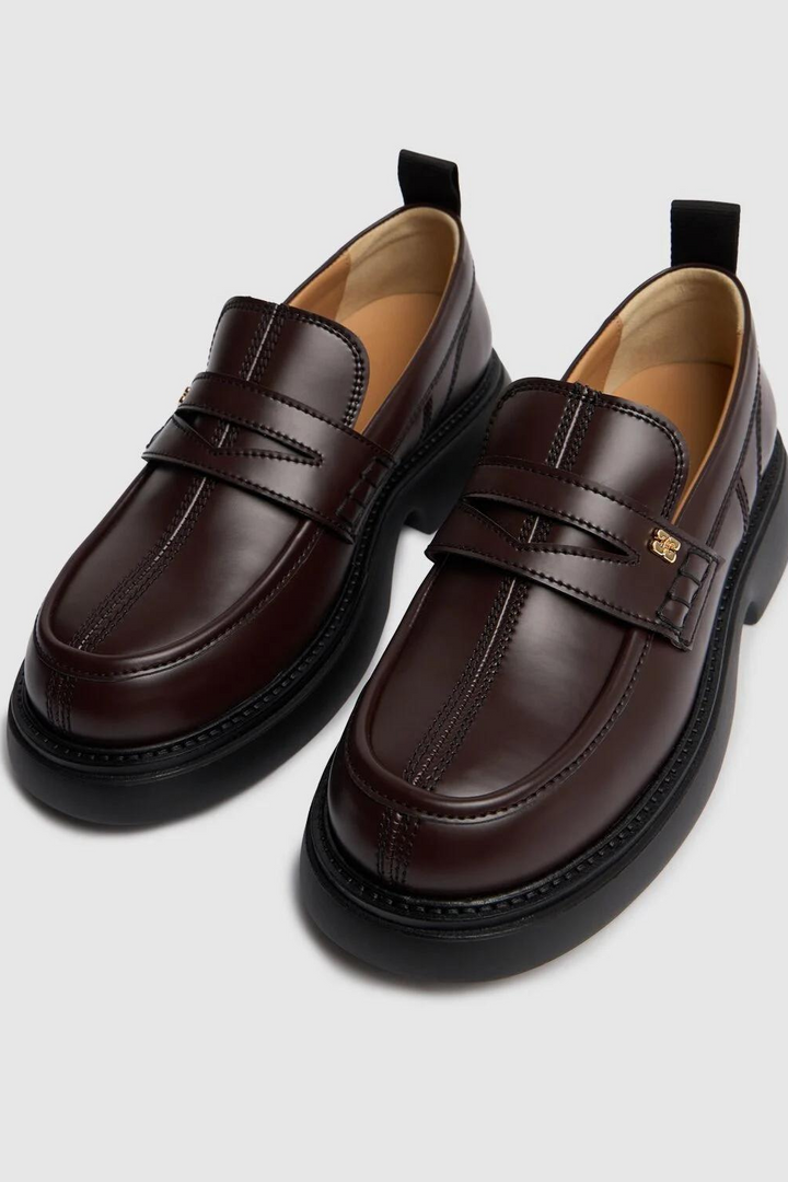 Ganni Everyday Patent Loafer front view