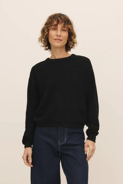 Model wearing Kowtow Escape Crew front view