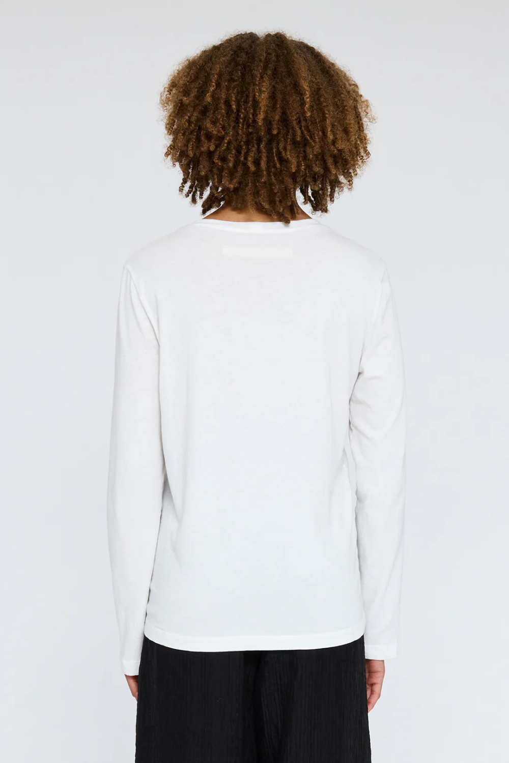 Model wearing Raquel Allegra Tilda Tee rear view