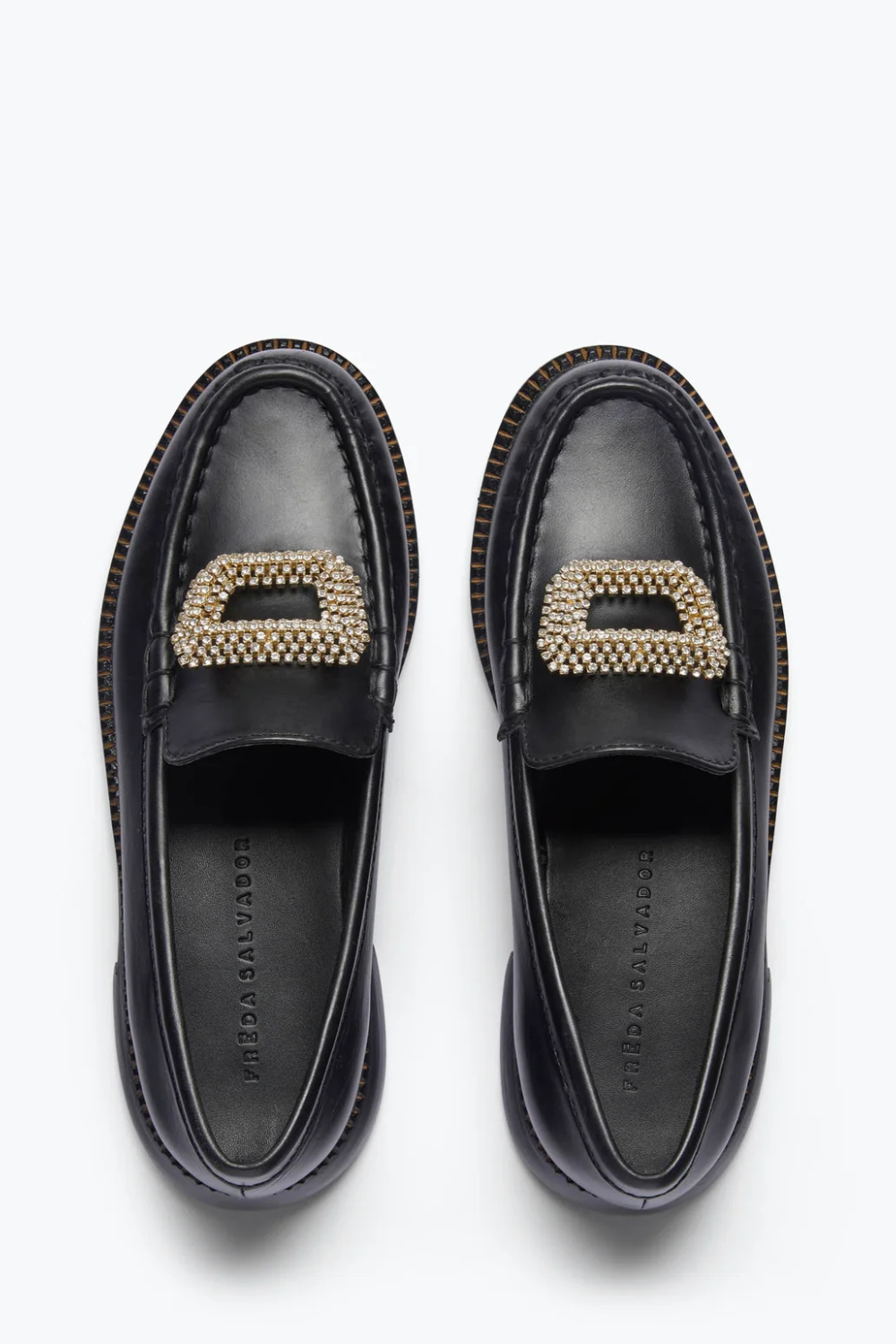 Flat lay of Frēda Salvador Mateo Modern Penny Loafer front view