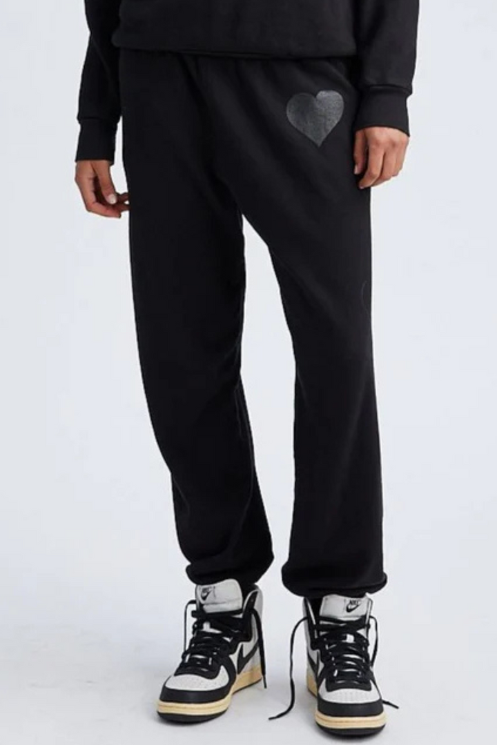 Model wearing SPRWMN Heart Sweatpant front view