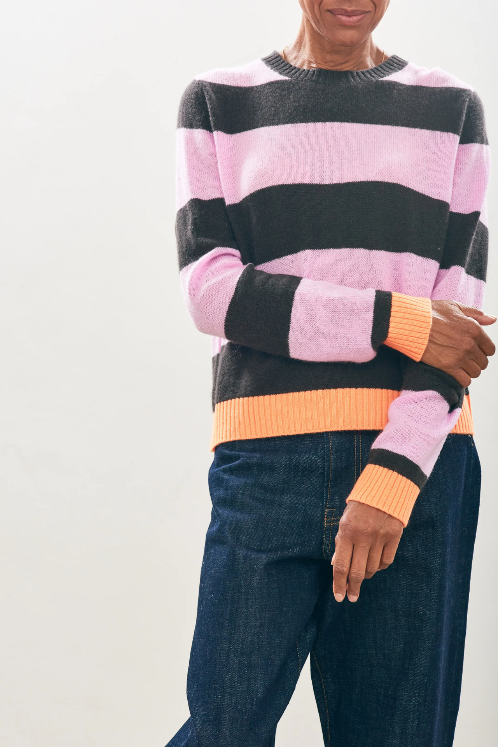 Jumper 1234 Contrast Stripe Crew