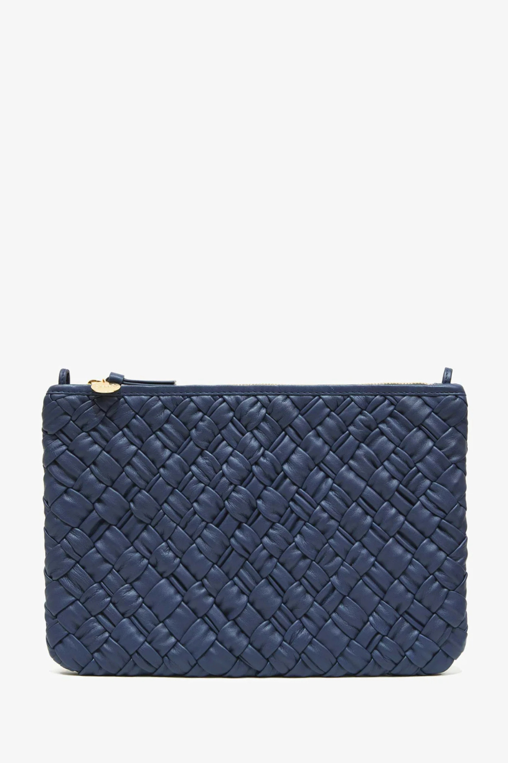 Flat lay of Clare V. Flat Clutch w/ Tabs front view