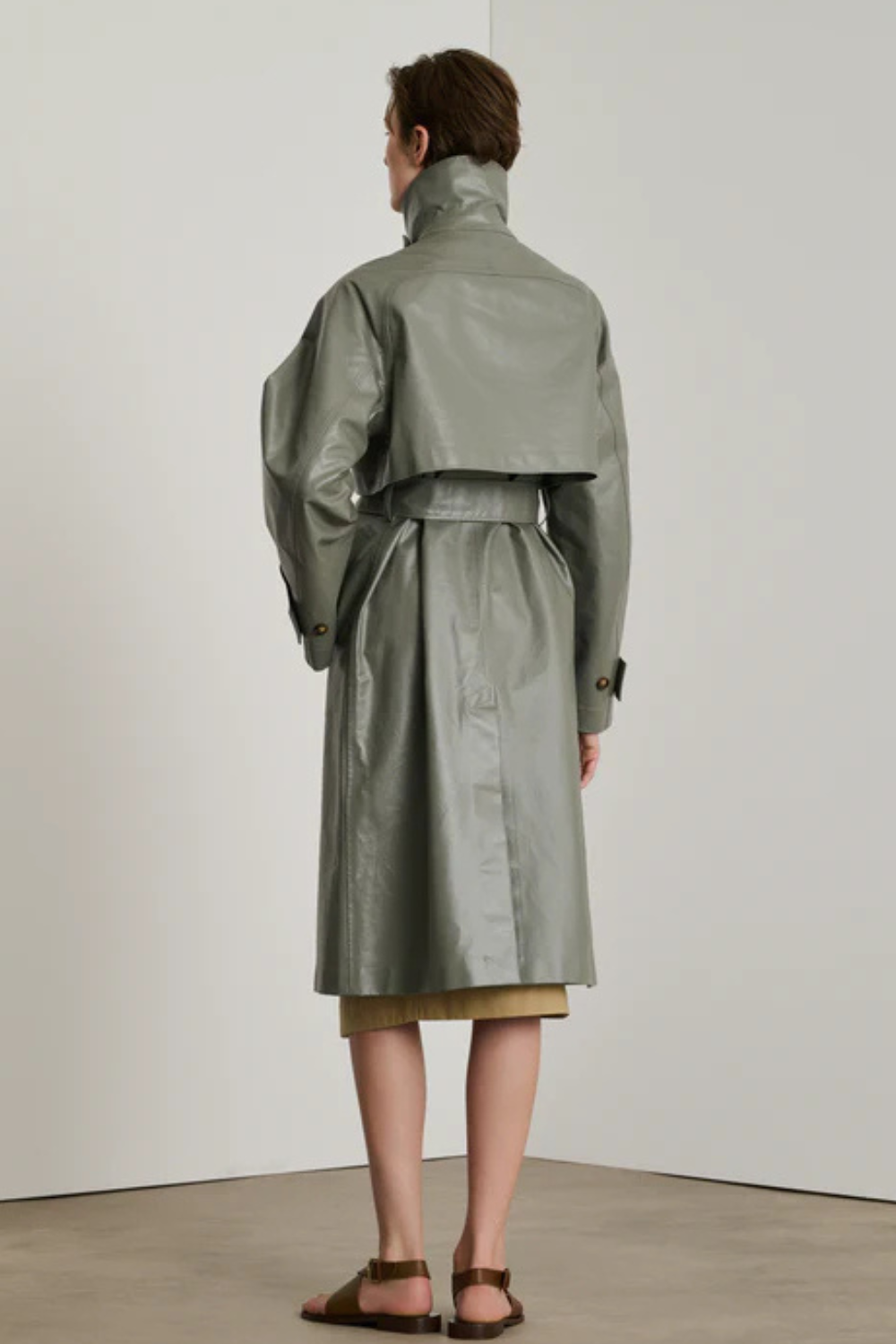 Model wearing Soeur Dino Trench rear view