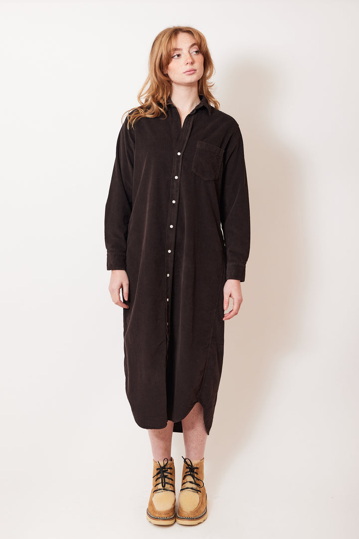 Waverly wearing Frank & Eileen Rory Maxi Shirtdress front view