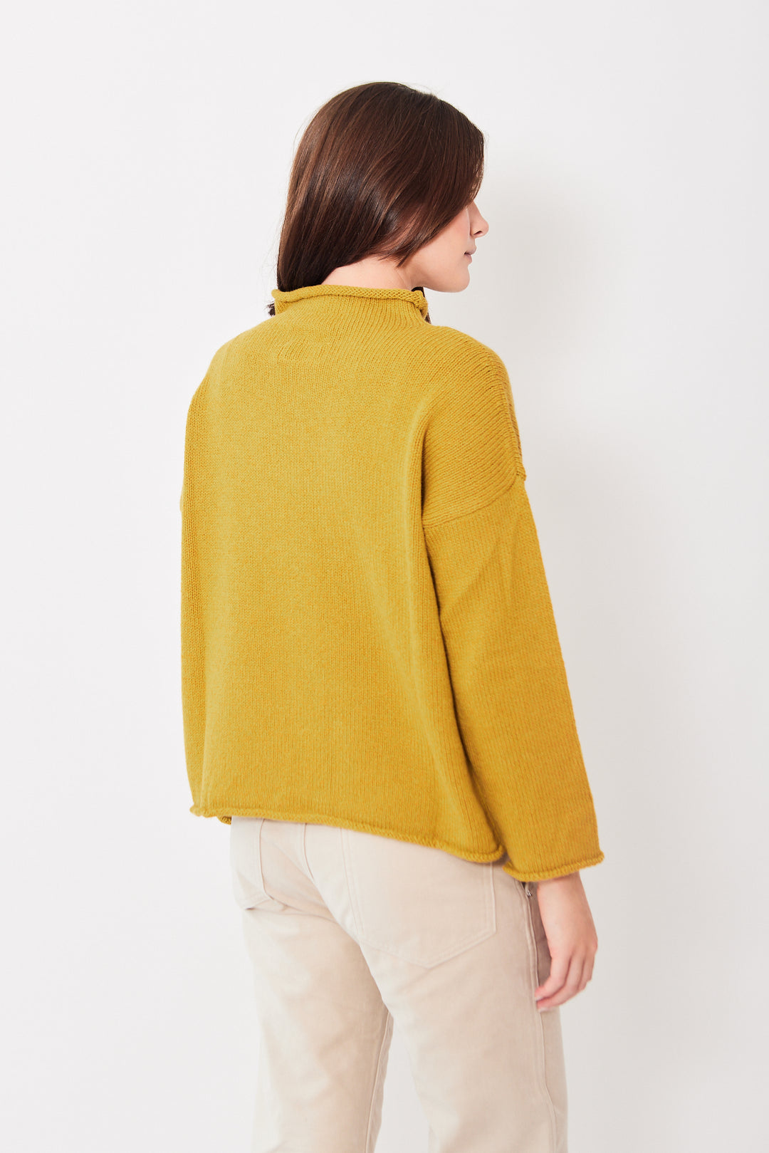 Julia wearing Labo.Art Fisher Sweater rear view