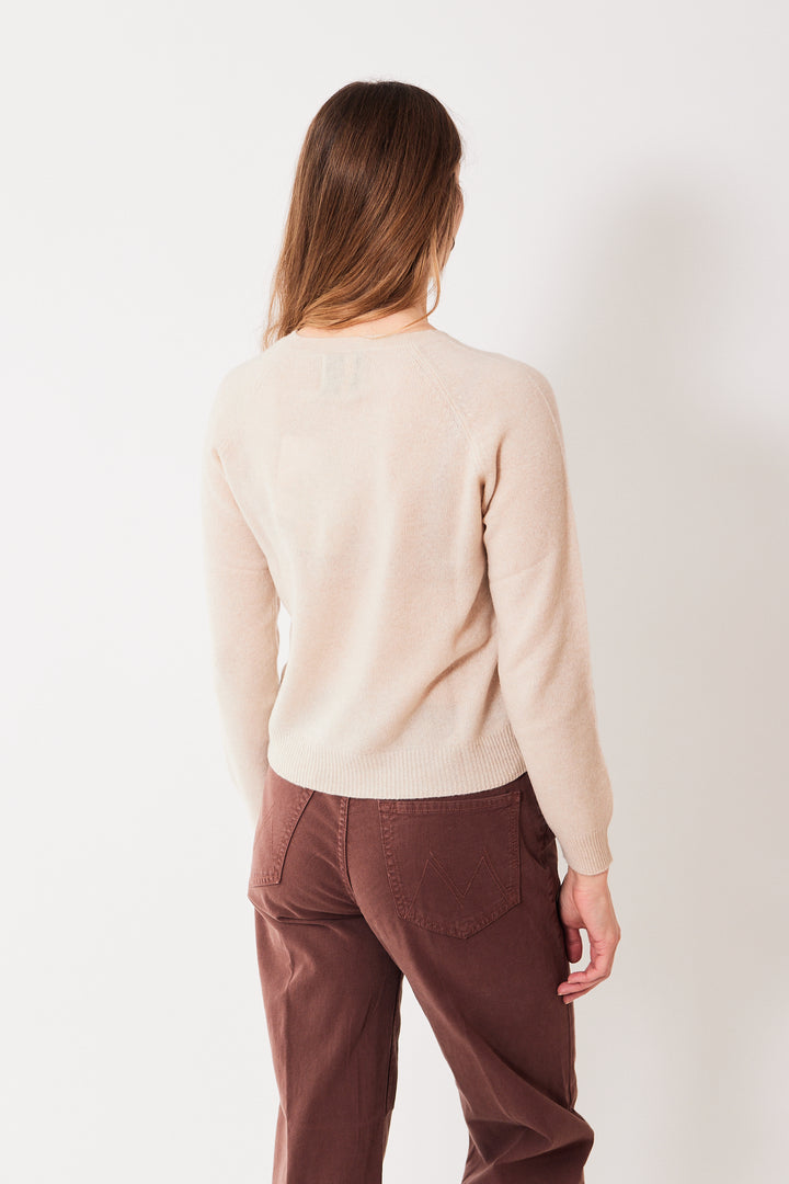 Mari wearing Jumper 1234 Crop Crew rear view