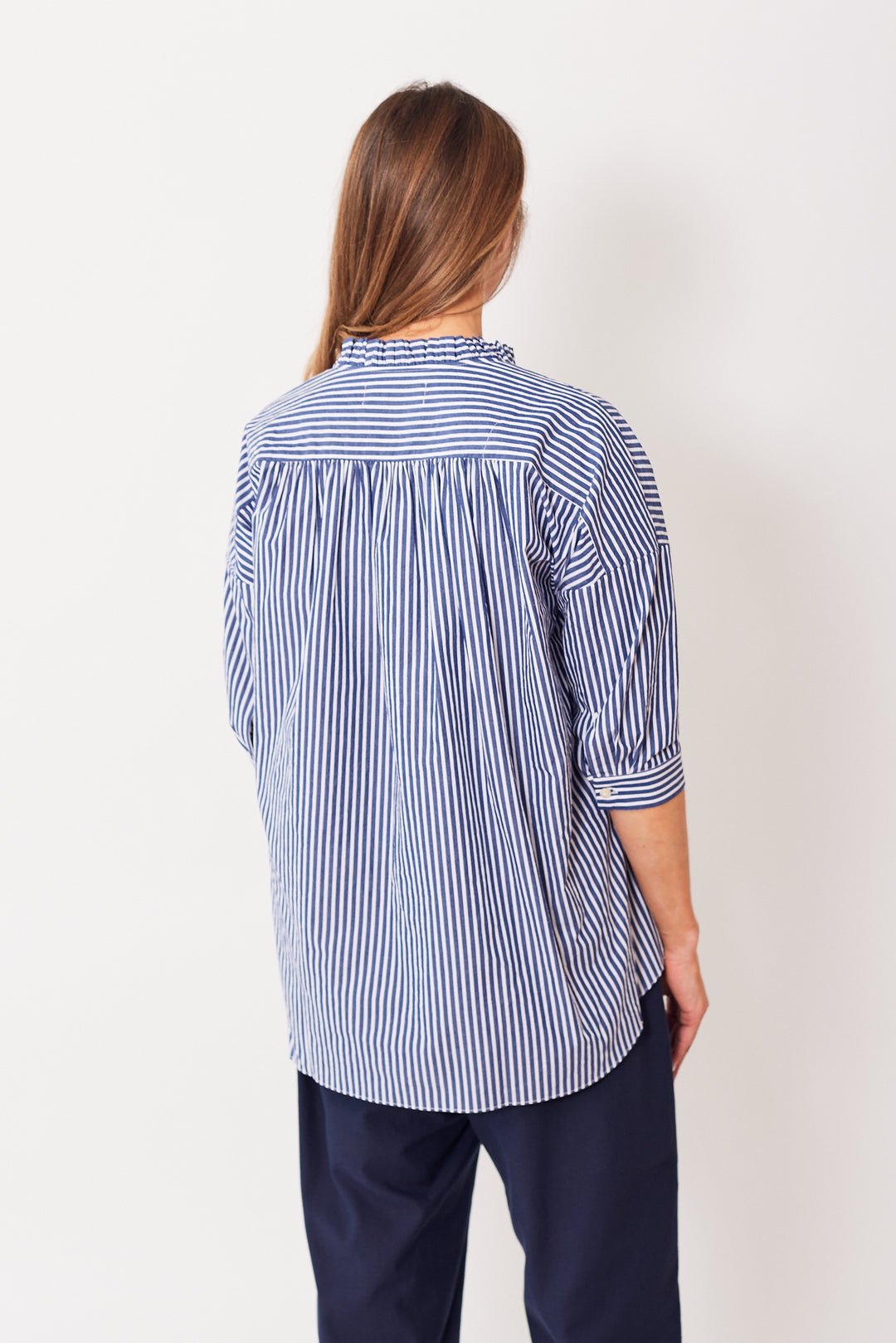 Mari wearing Fabiana Pigna Bibi Blouse rear view