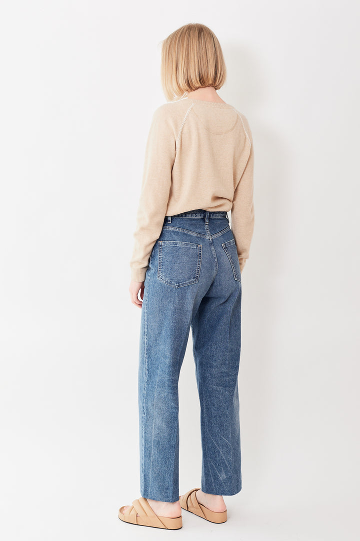 Madi wearing Tanaka The Jean Trousers rear view