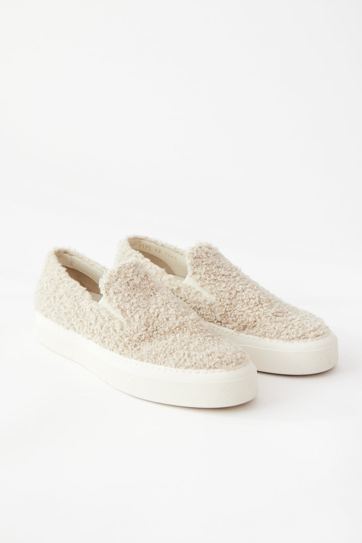 Flat lay of Common Projects Slip On In Wool front view