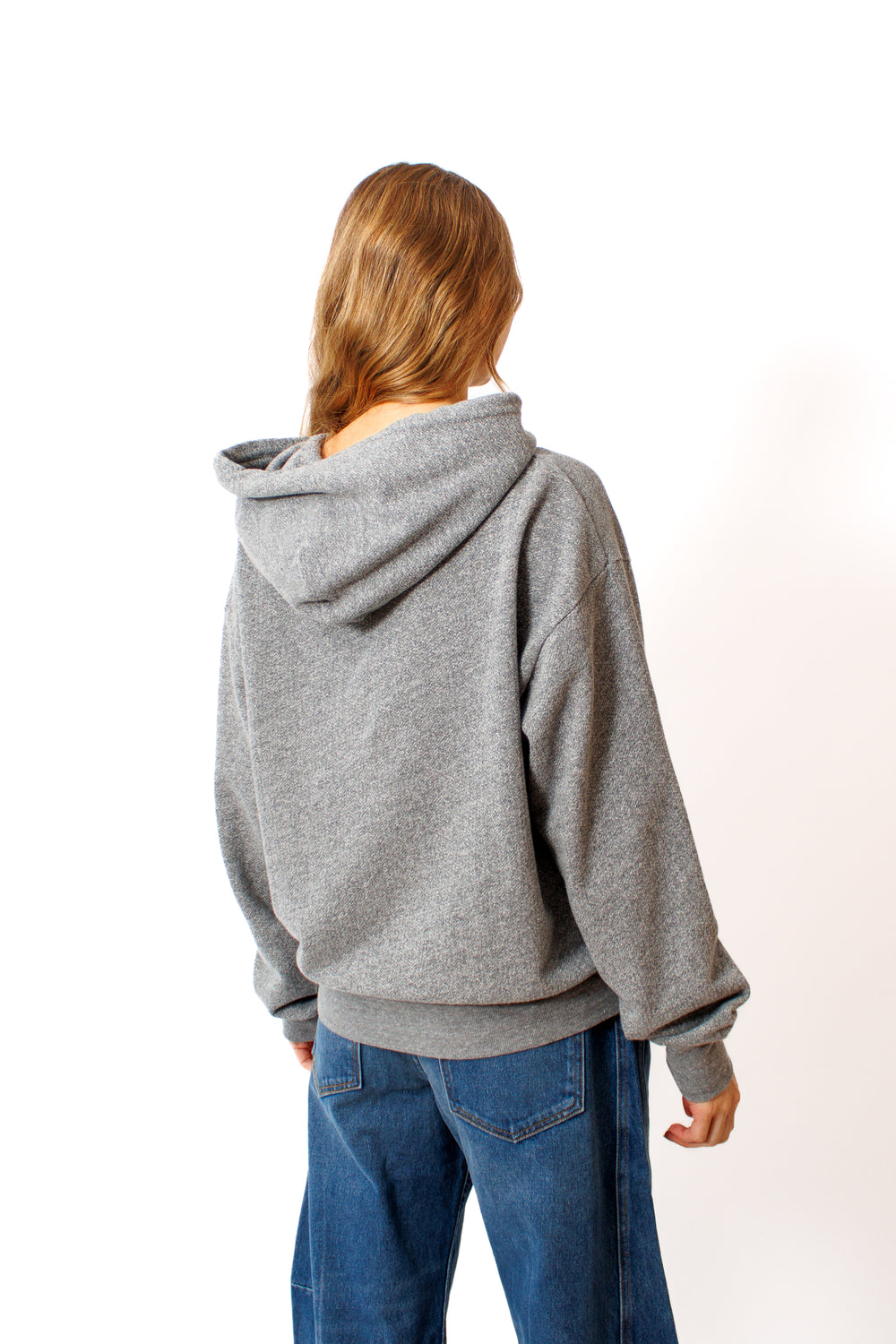 Mari wearing B Sides Hoodie Sweatshirt rear view 