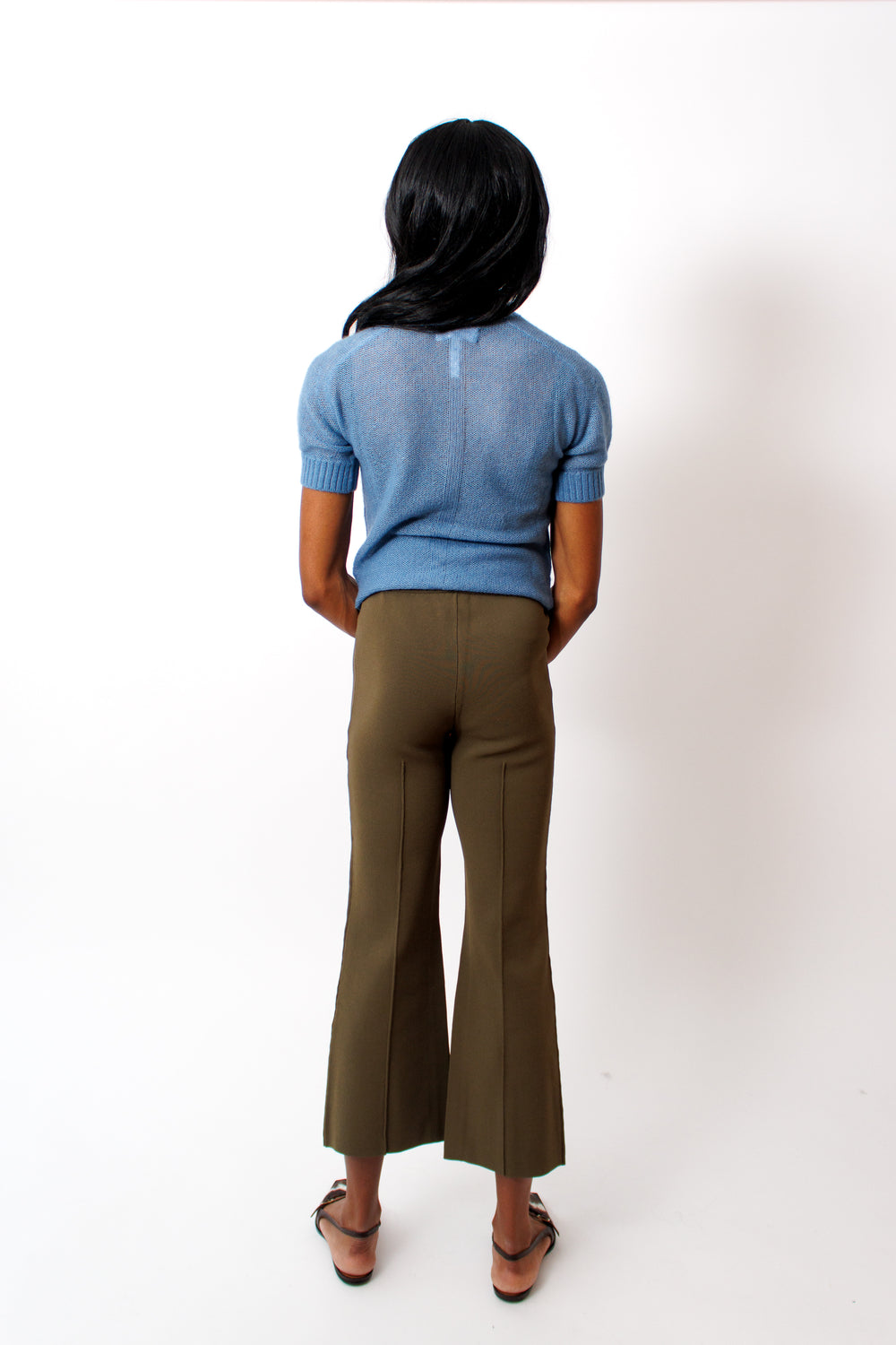 Ja'mes wearing Apiece Apart Rene Pull On Pant rear view