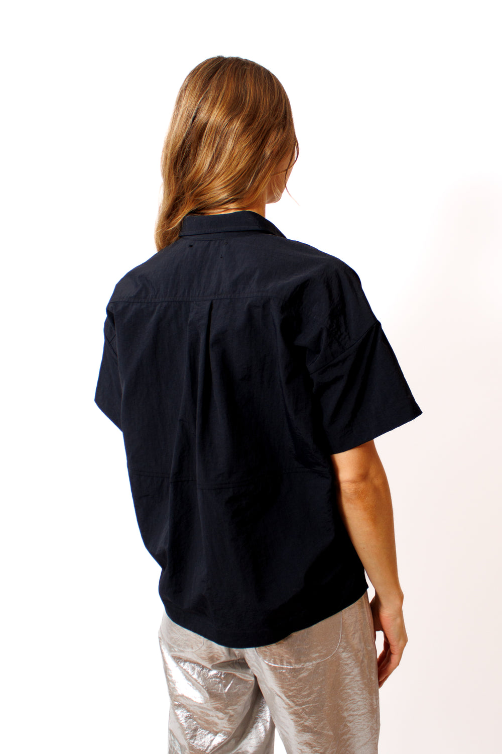 Mari wearing Fabiana Pigna Calo Shirt rear view