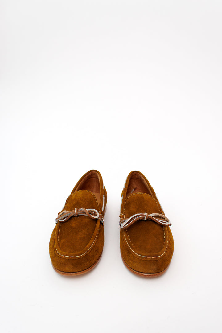 Flat lay of Frēda Salvador Morgan Boat Shoe front view 