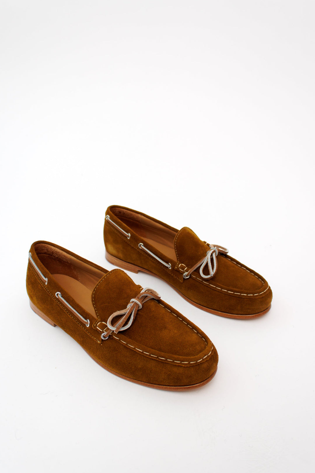 Flat lay of Frēda Salvador Morgan Boat Shoe front view 