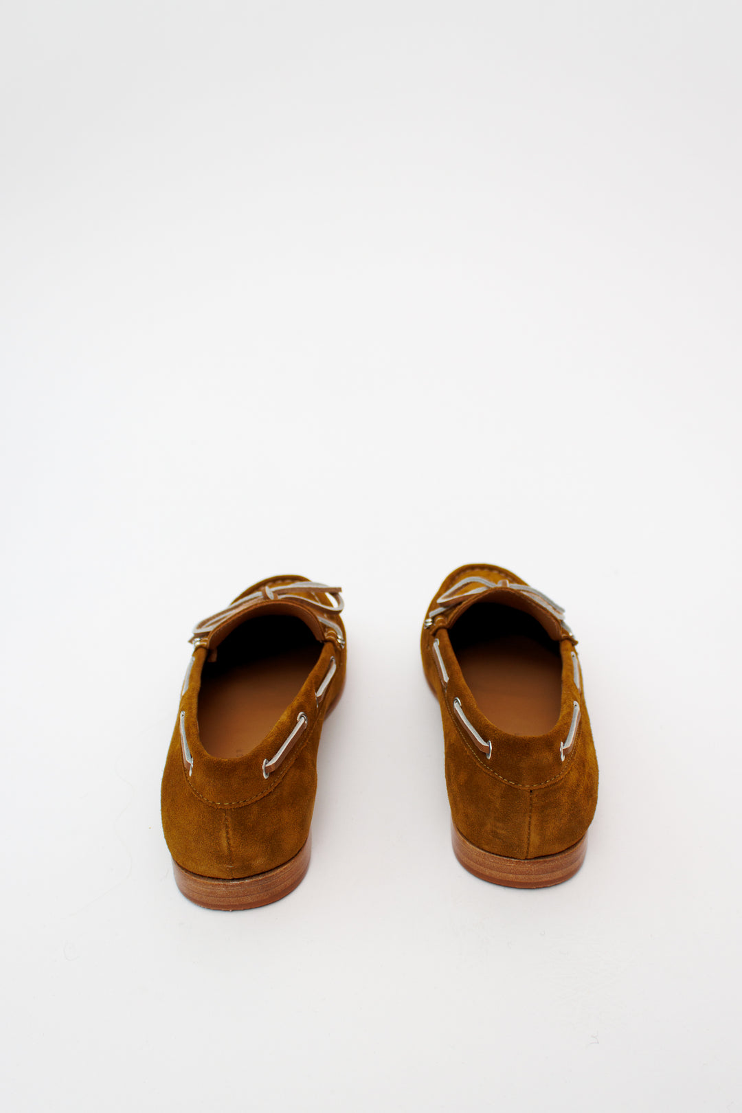 Flat lay of Frēda Salvador Morgan Boat Shoe rear view 