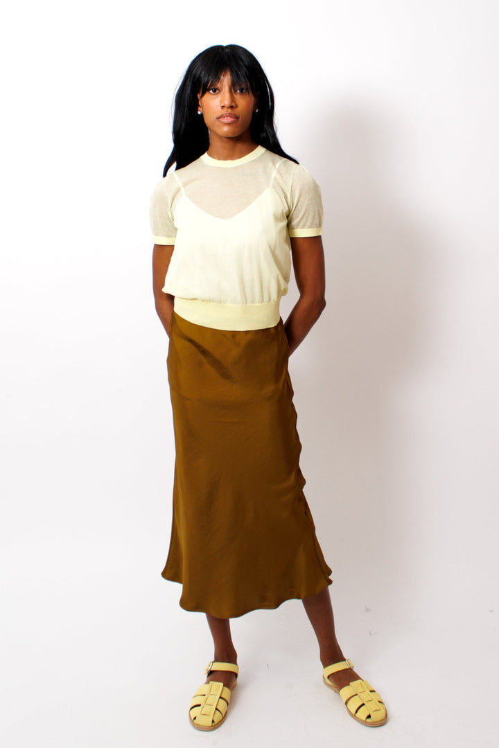 Ja'mes wearing Soeur Fever Skirt front view