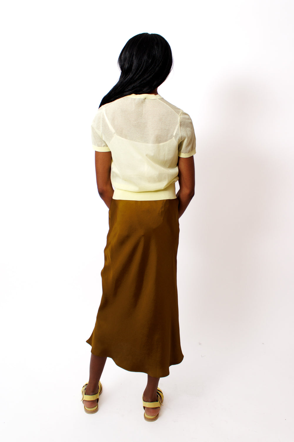 Ja'mes wearing Soeur Fever Skirt rear view