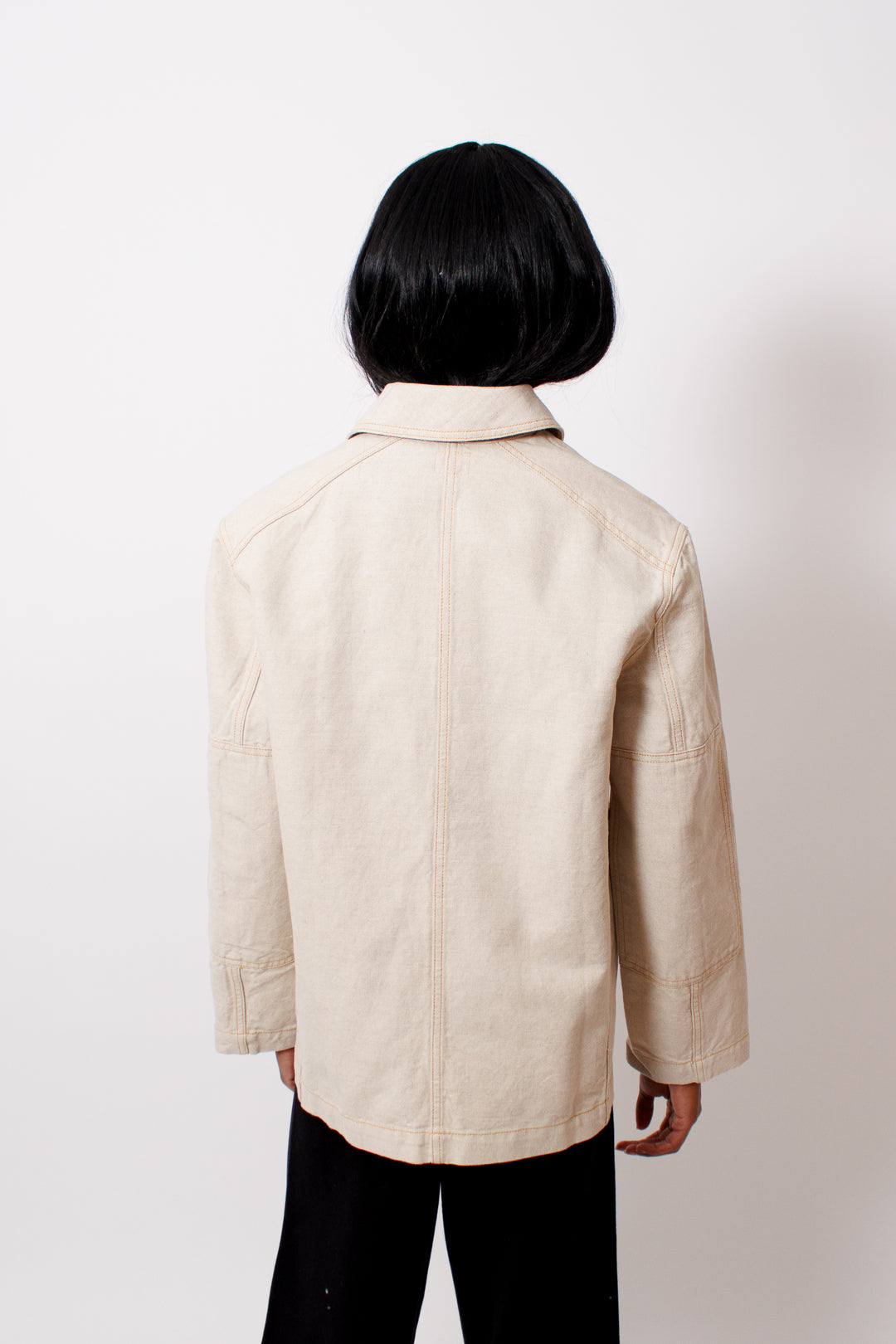 Ja'mes wearing Soeur Darhan Jacket rear view