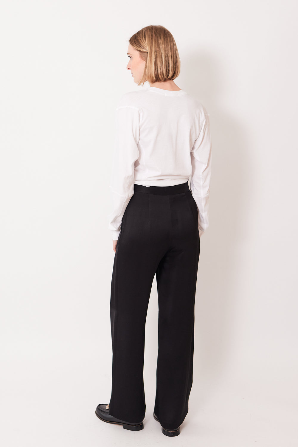 Madi wearing 6397 Liquid Pant rear view 