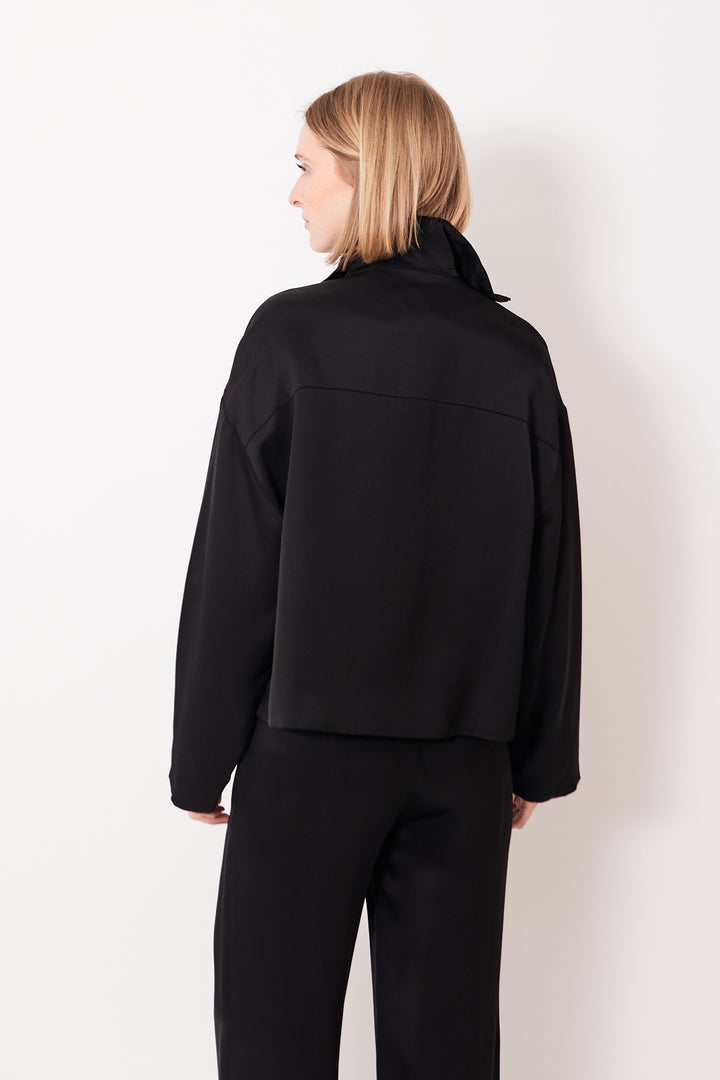 Madi wearing 6397 Liquid Jacket rear view