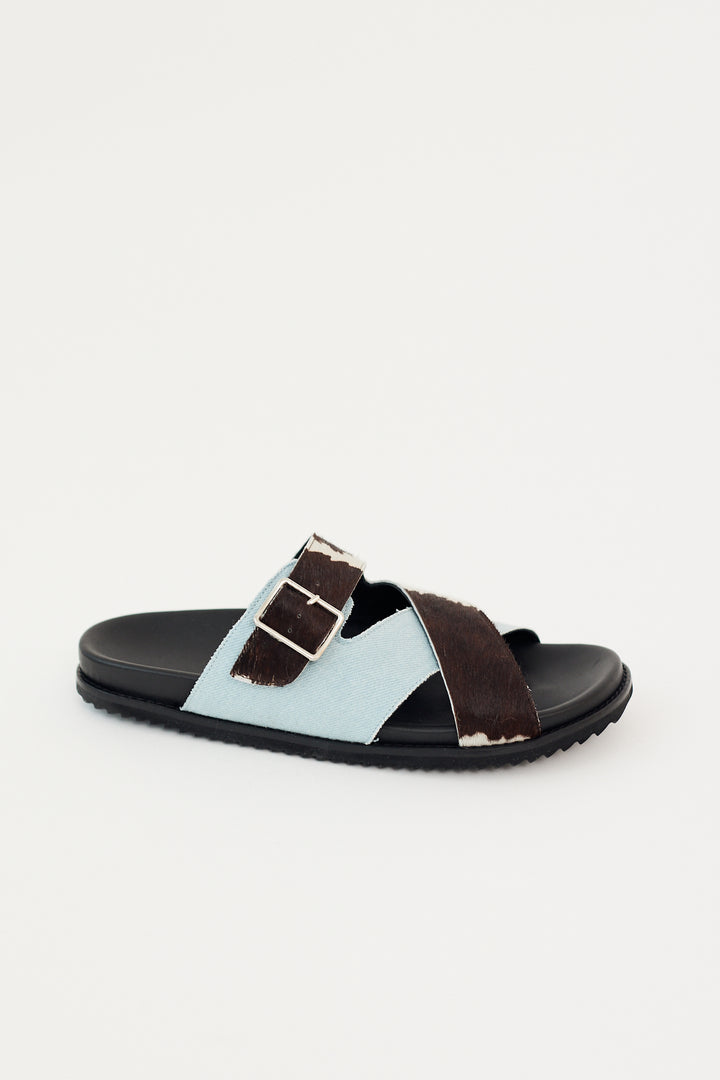 side view of Frēda Salvador River Criss Cross Footbed Sandal