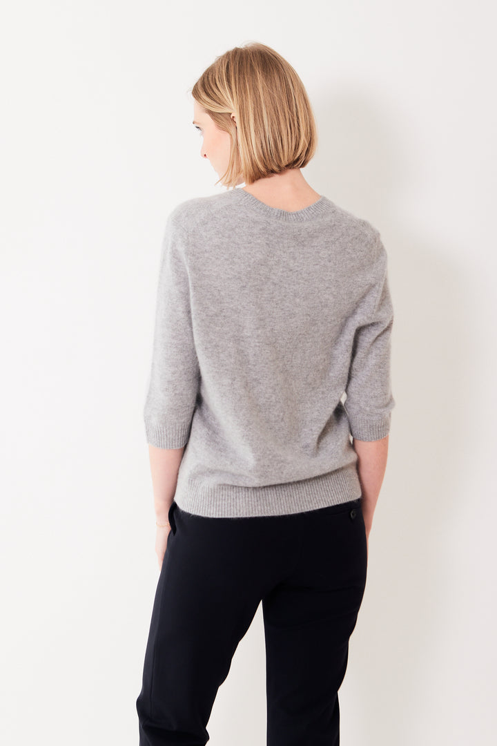 Madi wearing Dorothee Schumacher Fluffy Statements Pullover rear view