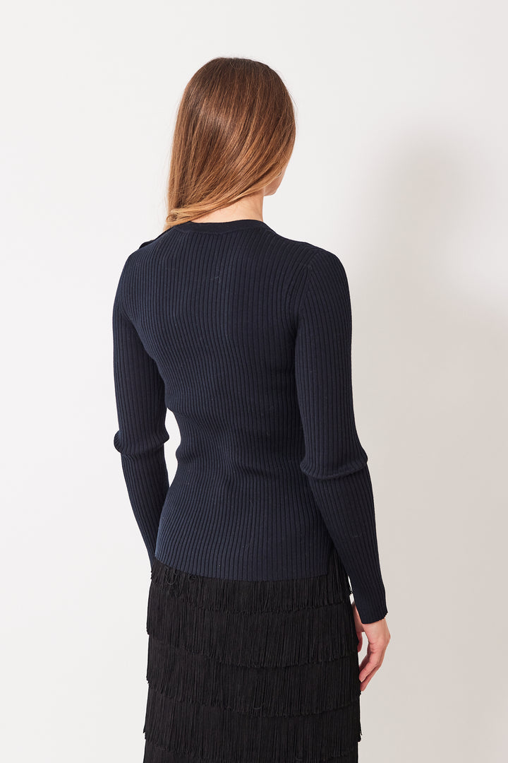 Mari wearing Dorothee Schumacher Essential Ease Pullover rear view