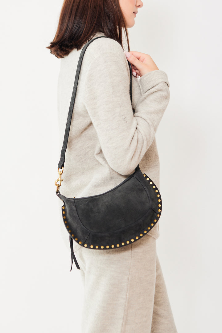 Julia wearing Isabel Marant Oskan Moon Shoulder Bag front view