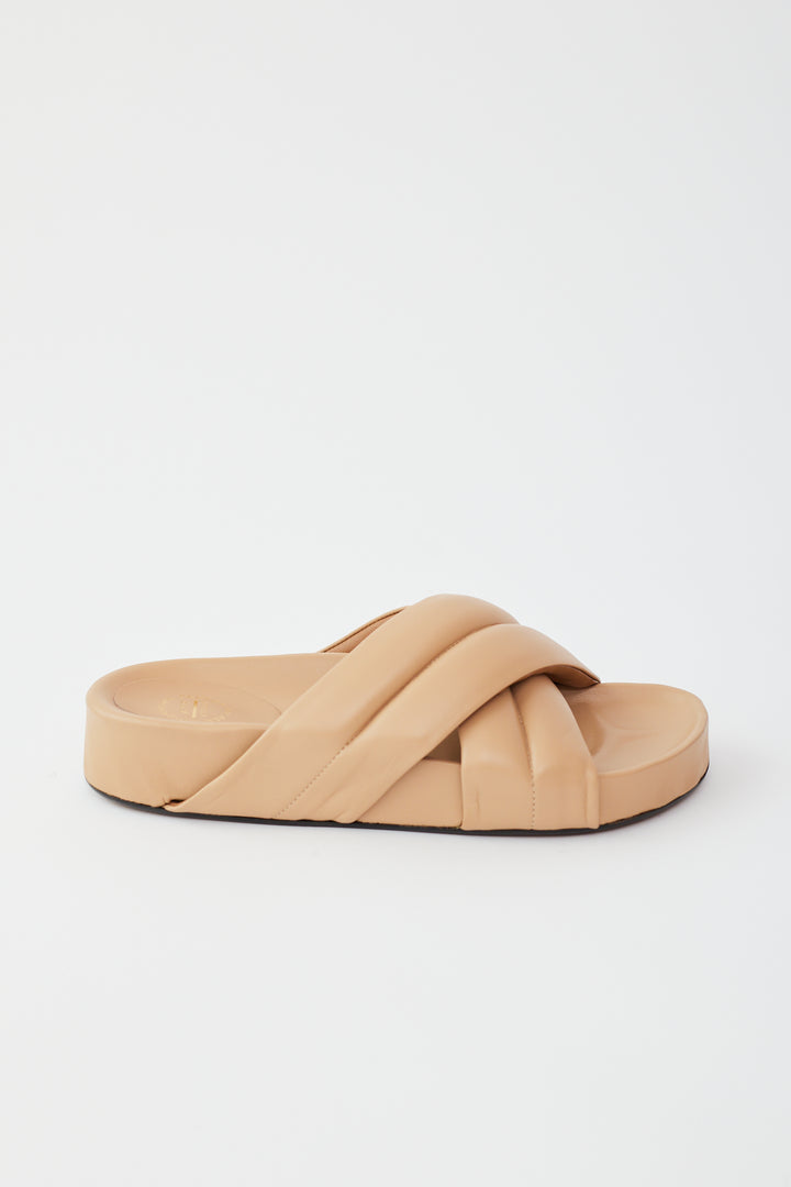 Flat lay of ATP All Tomorrow's Parties Airali Sandal side view