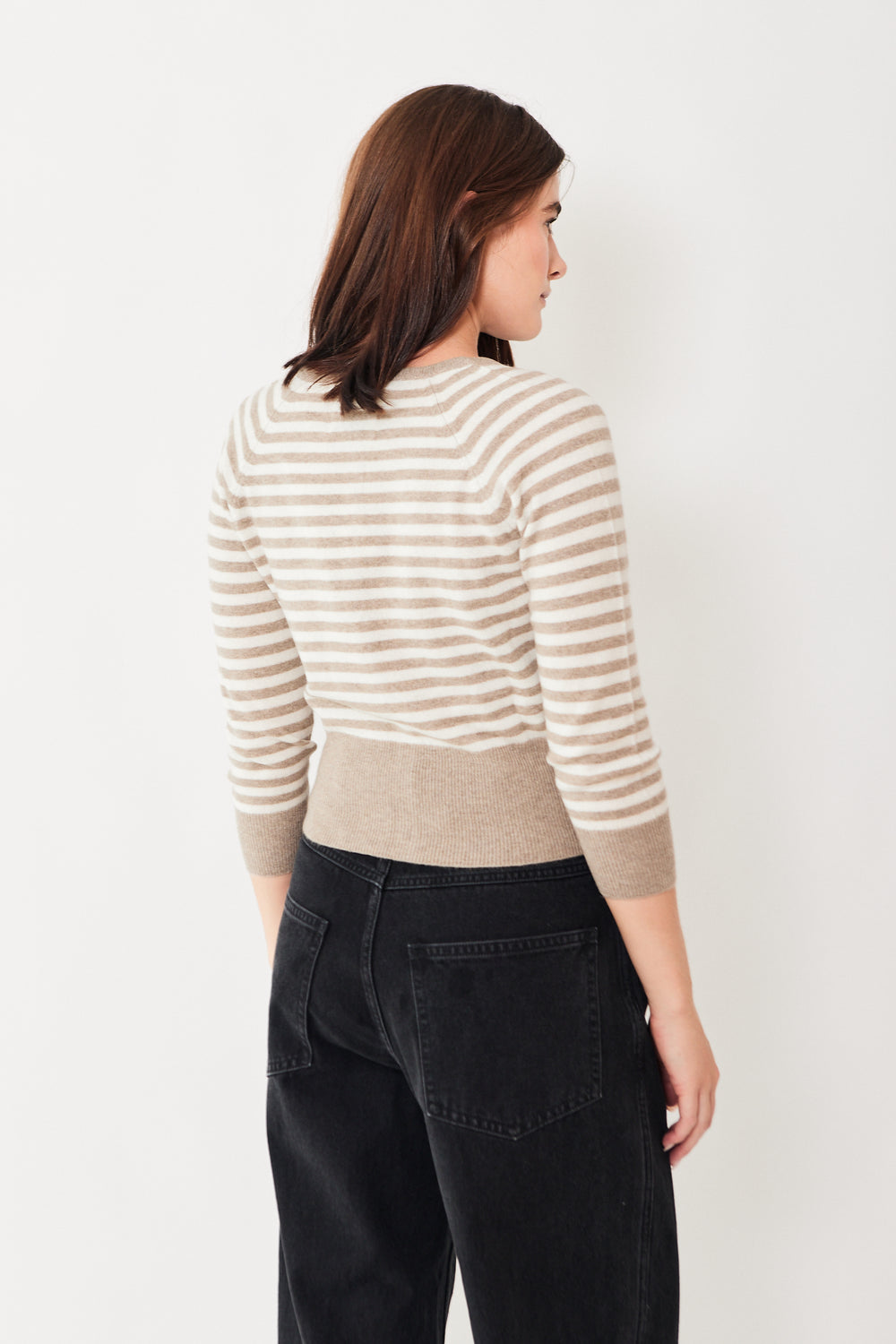 Julia Jumper 1234 Shrunken Stripe Cardigan rear view