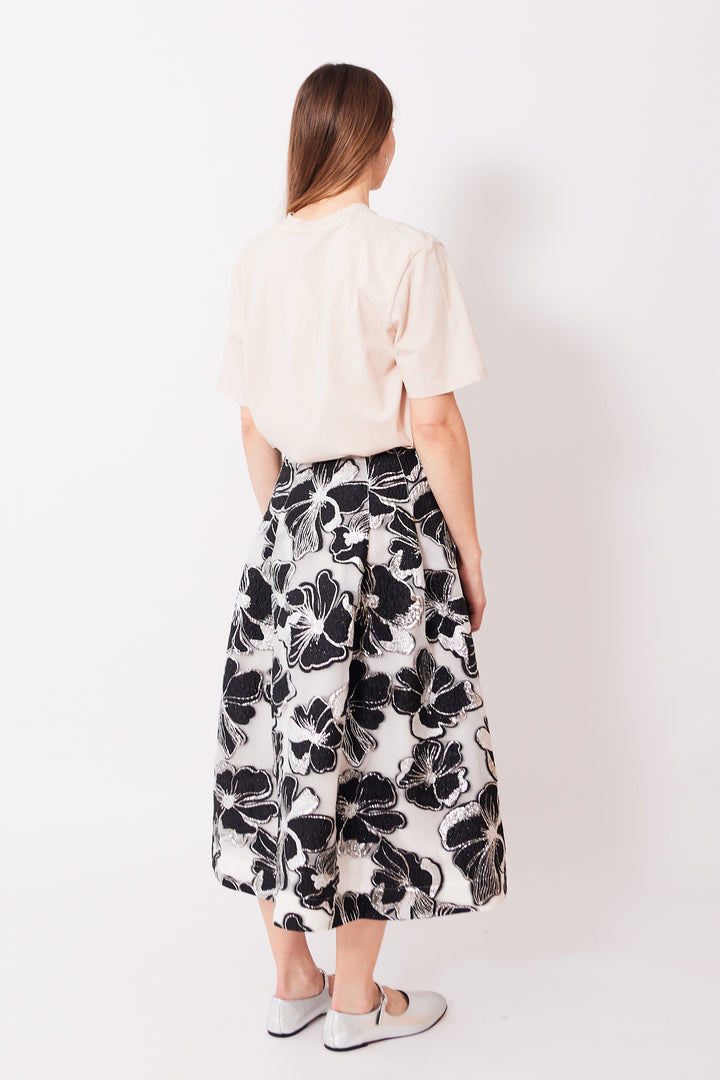 Mar wearing Stine Goya Voluminous Midi Skirt rear view