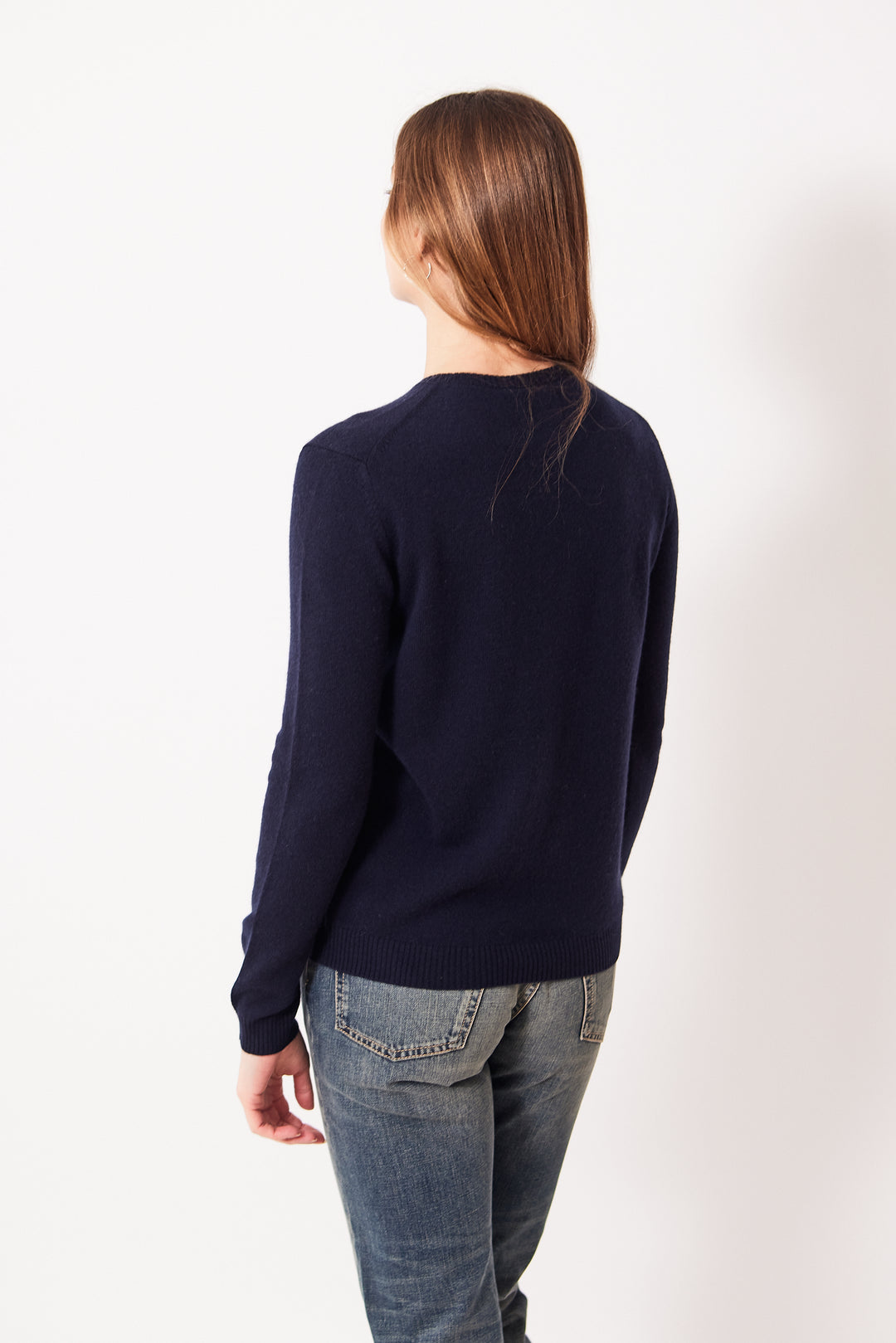 Mari wearing Jumper 1234 Frenchie Crew rear view