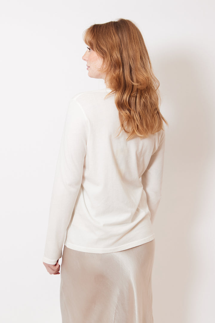 Waverly wearing Raquel Allegra Tilda Tee rear view