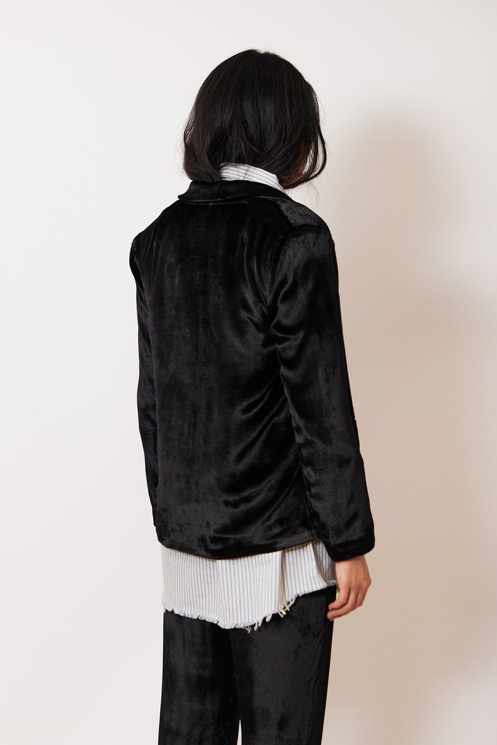 Madelyn wearing Raquel Allegra Lia Blazer rear view