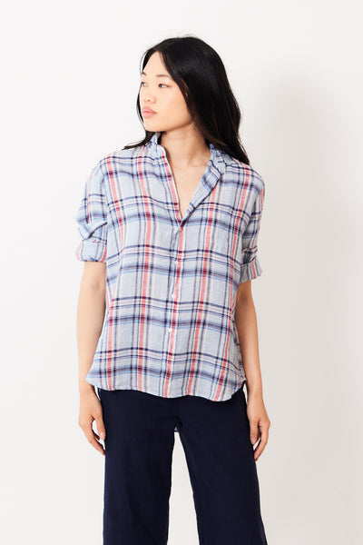 Madelyn wearing Frank & Eileen Eileen Relaxed Button Up Shirt front view