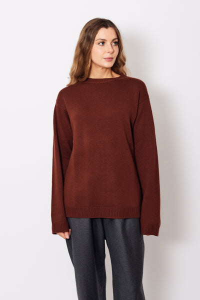 Mari wearingSofie D'Hoore Moody C Neck Sweater front view