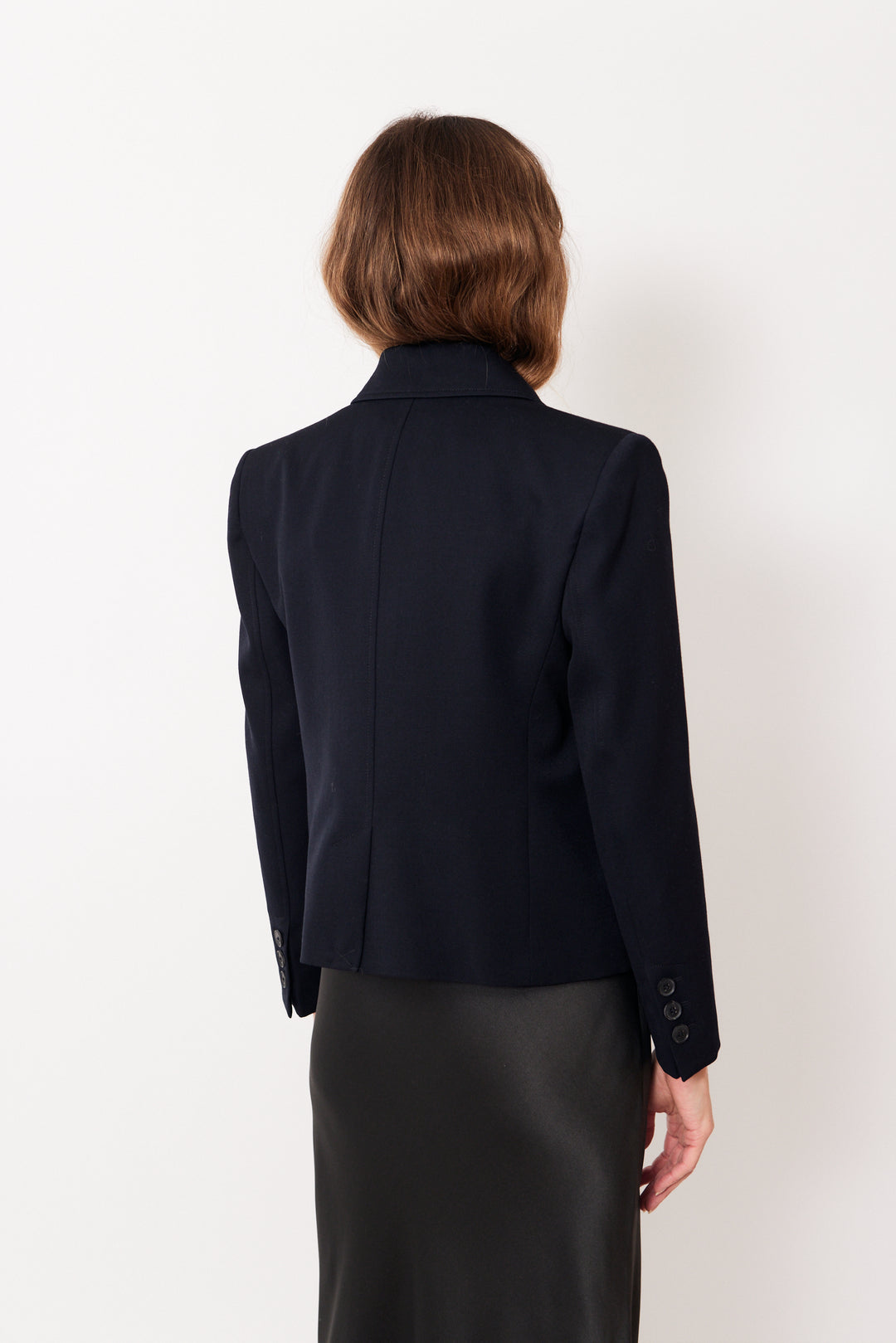 Mari wearing Nili Lotan Jamison Jacket rear view