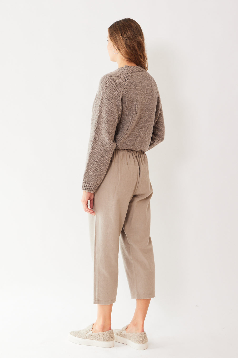 Mari wearing Evam Eva Cropped Pants rear view