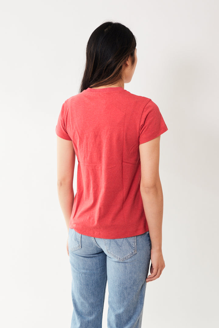 Madelyn wearing 6397 Melange Mini Boy Tee rear view