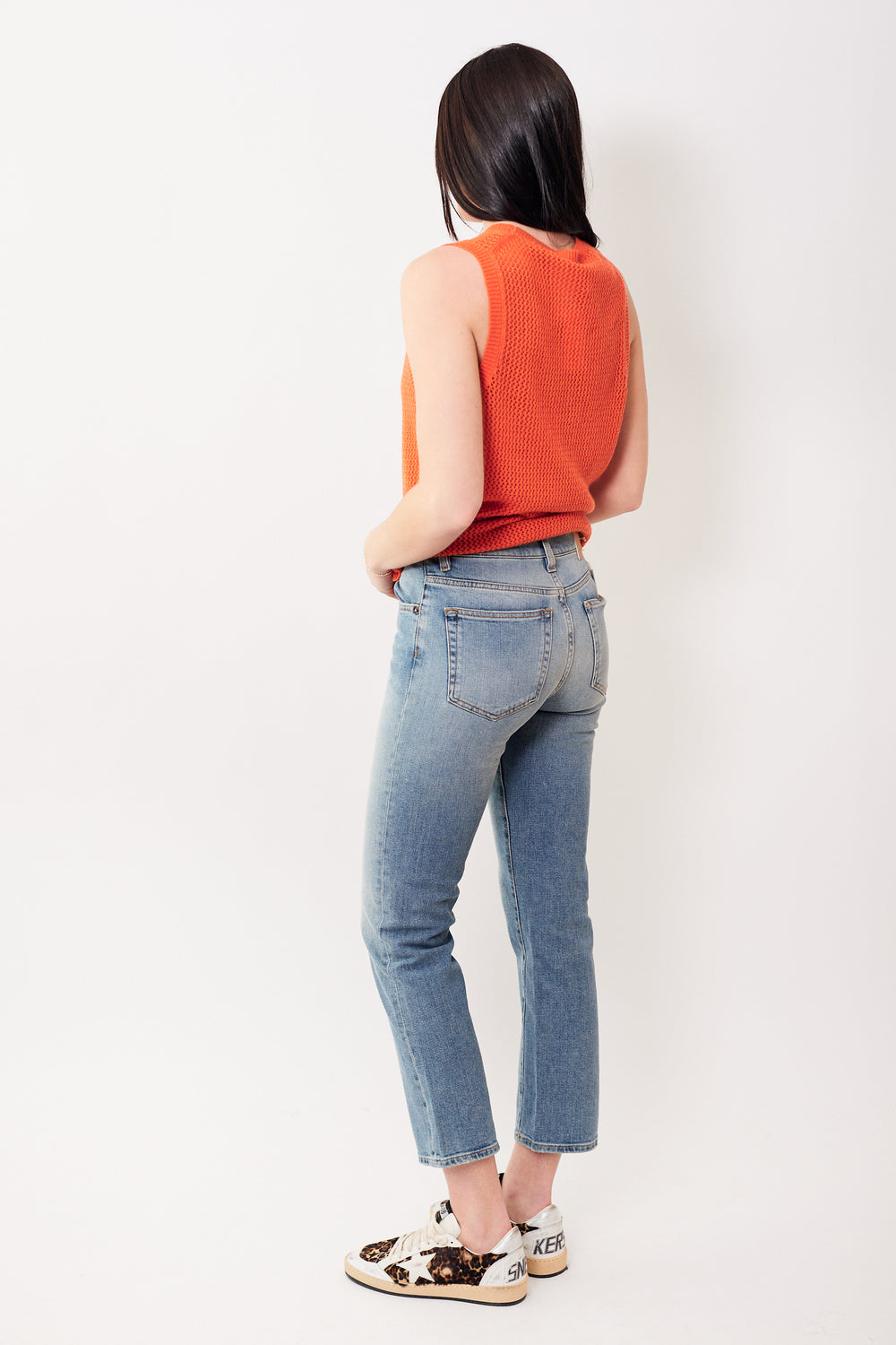 Julia wearing 6397 495 Jean rear view