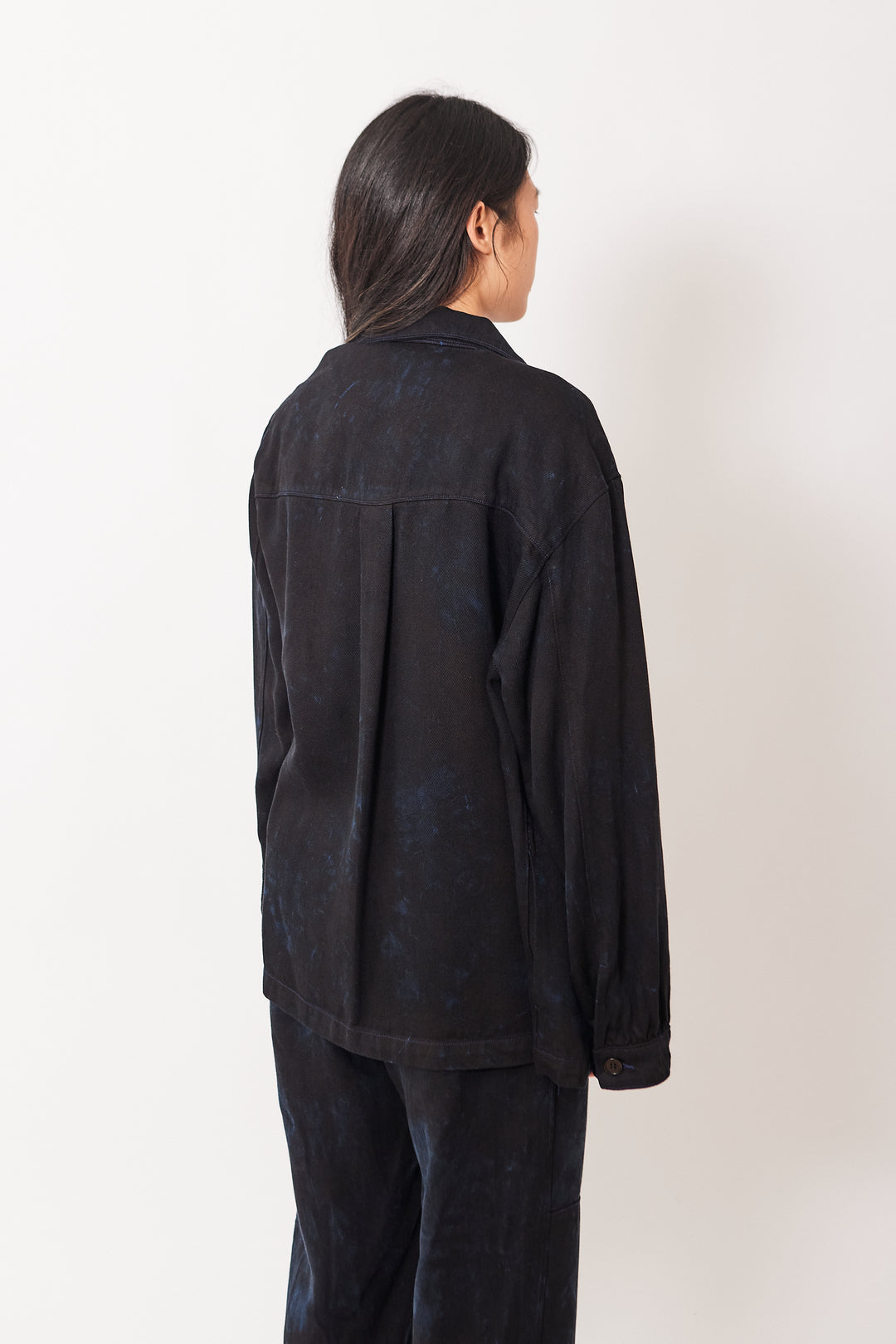 Madelyn wearing Raquel Allegra Explorer Jacket rear view