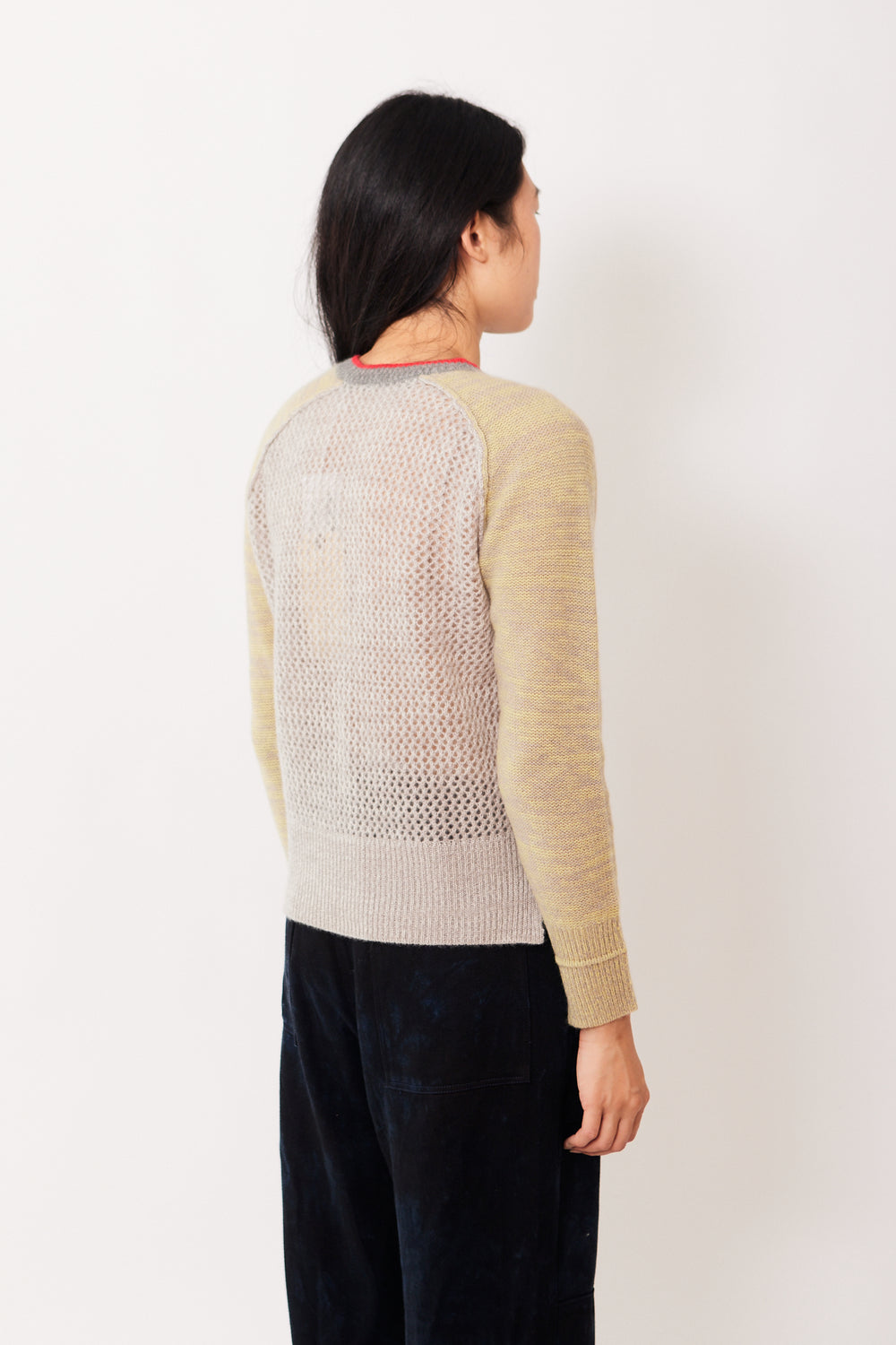 Madelyn wearing Raquel Allegra Lilith Sweater rear view