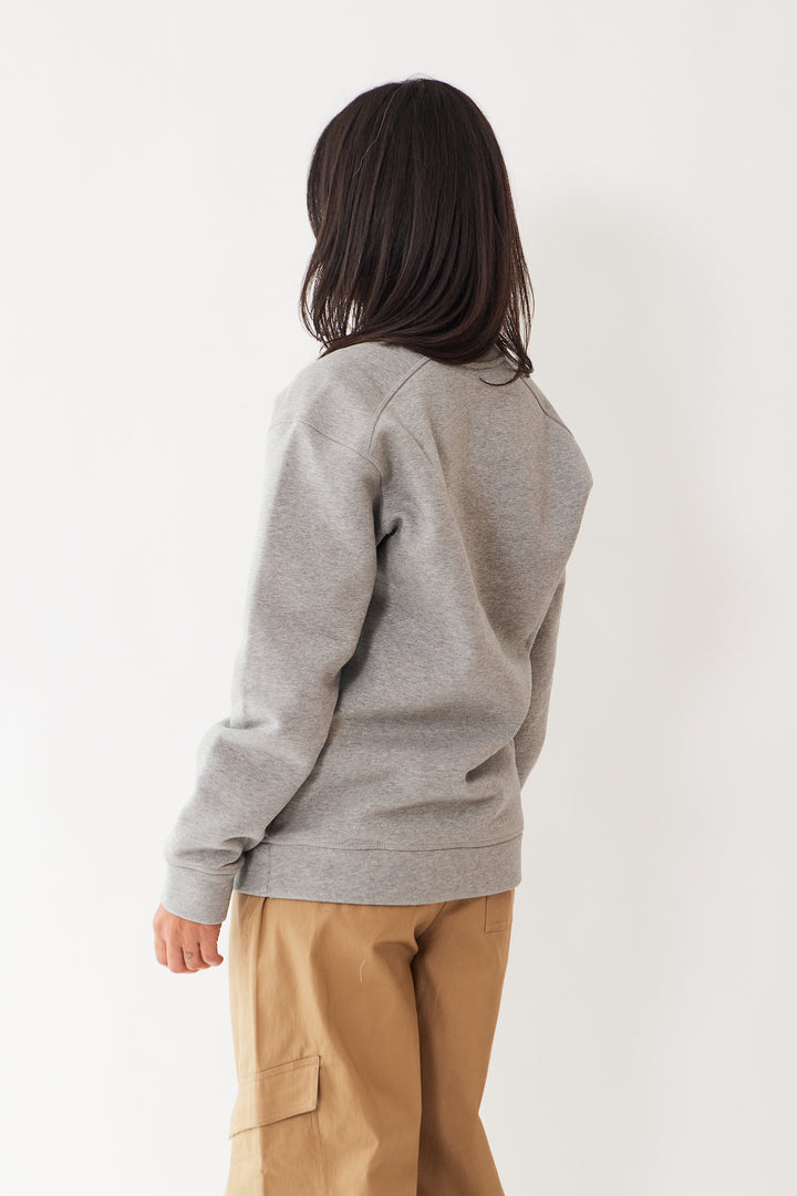 Amanda wearing Ganni Heavy Fleece Drop Shoulder Sweatshirt rear view