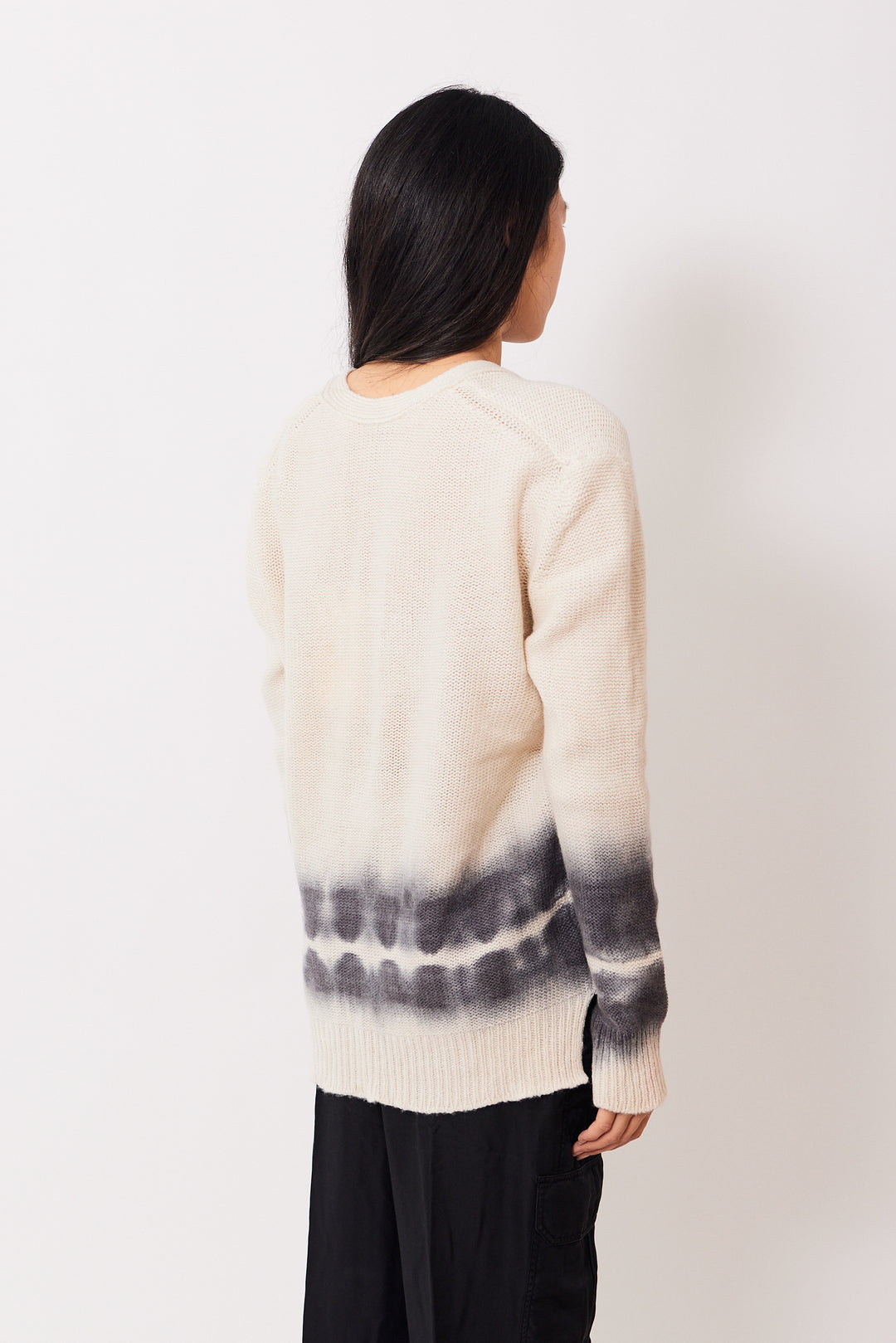 Madelyn wearing Raquel Allegra Evans Cardigan rear  view