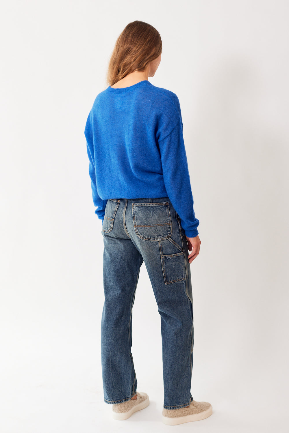 Mari wearing 6397 Double Knee Jean rear view