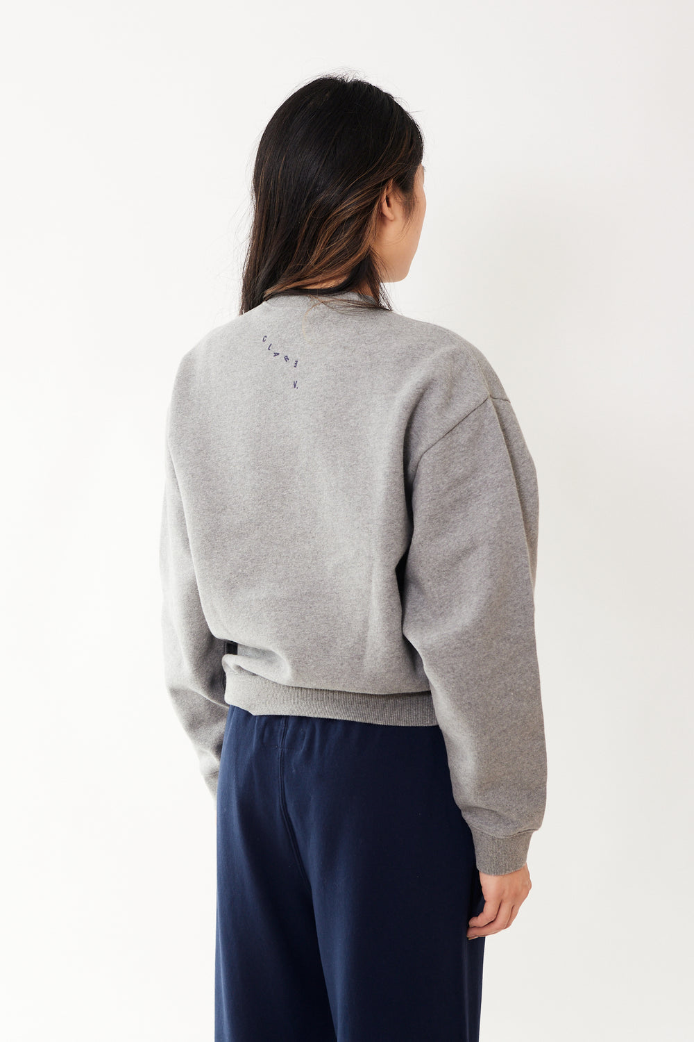 Madelyn wearing Clare V. Oversized Sweatshirt rear view